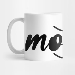 moody letter typography Mug